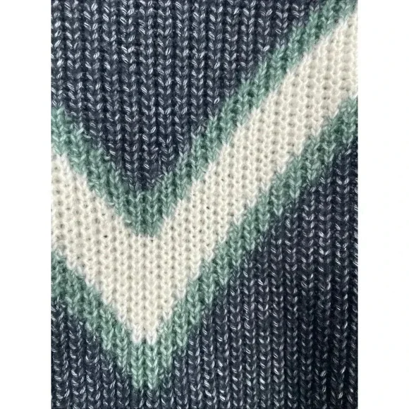 Abercrombie & Fitch Women Size Small Knit Sweater Dress Gray Navy Green Varsity - Picture 6 of 7